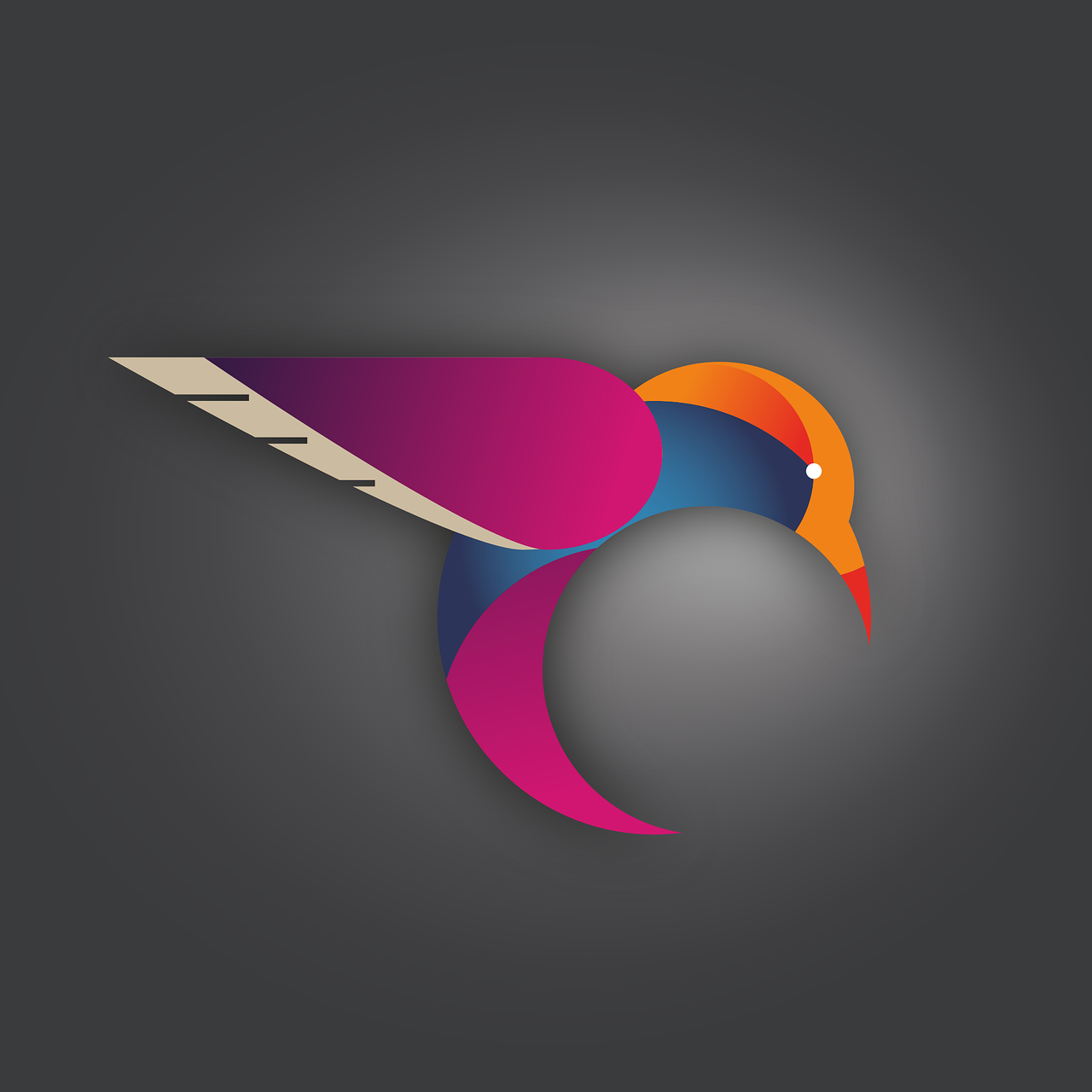 humming-bird, nature, bird, vector, logo, signet, abstract, design